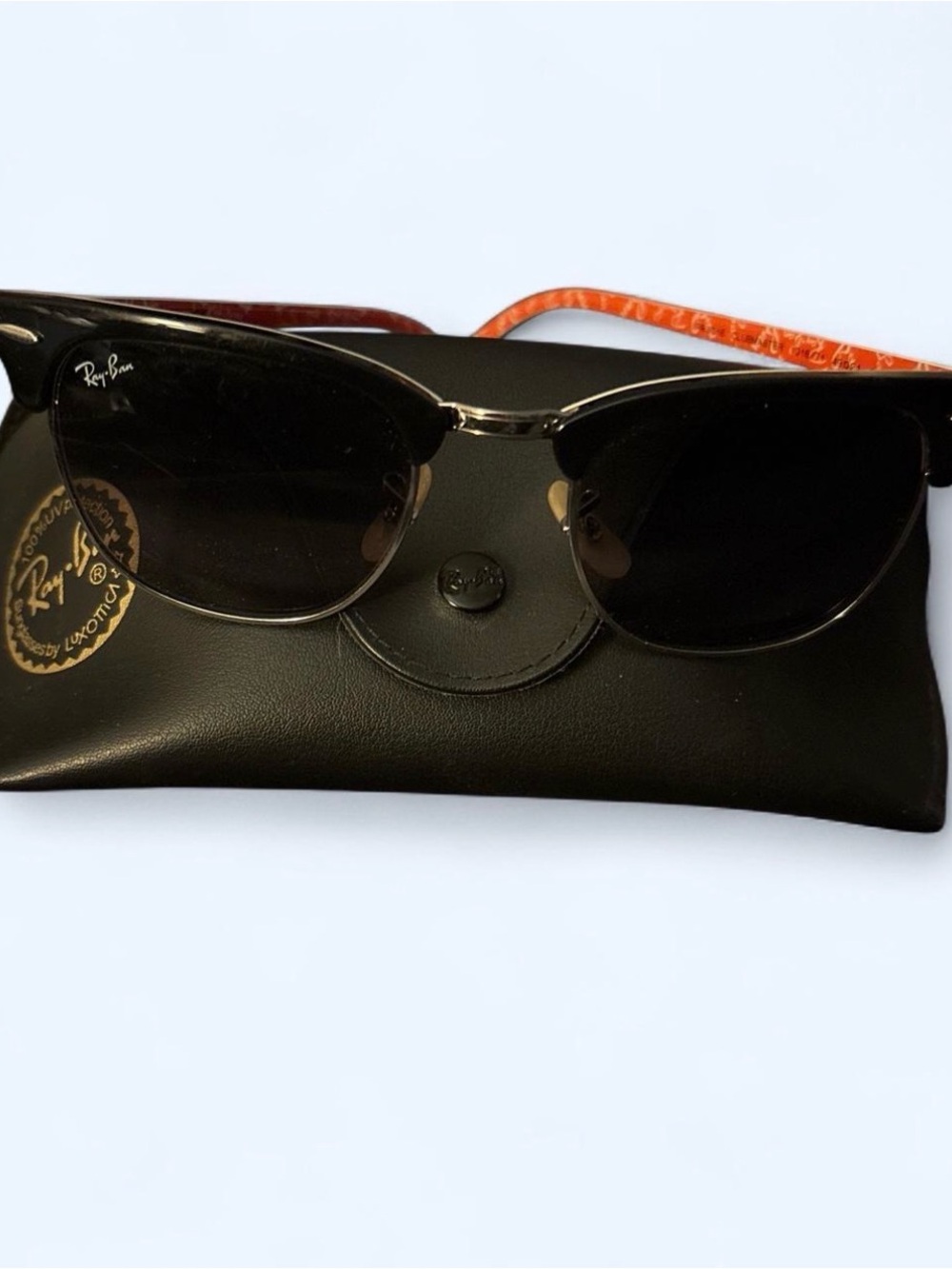 Ray-Ban Sunglasses - Black Front with Red Temples